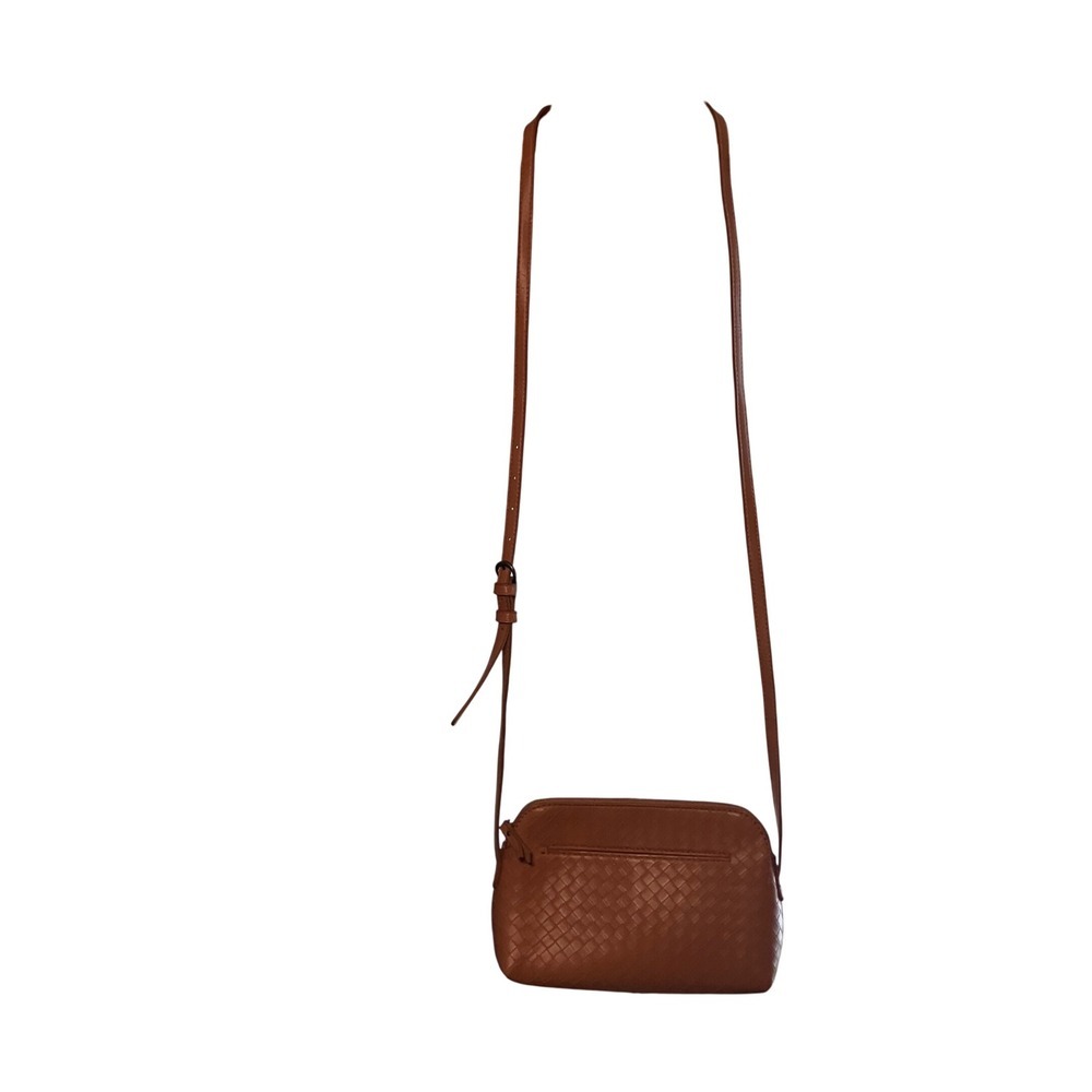 Universal Thread Crossbody Bag Woven Faux Leather Small Brown Adjustable Strap - Picture 3 of 6